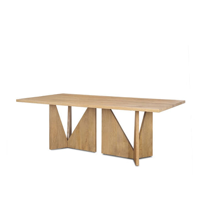 Mercana - Tarro 84" Rectangular Light Brown Wood w/ Geometrical Base Dining Table - 70839 view 1