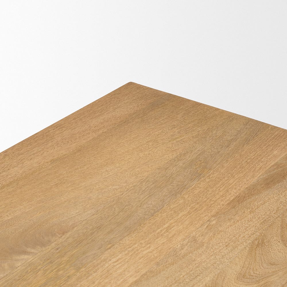 Mercana - Tarro 84" Rectangular Light Brown Wood w/ Geometrical Base Dining Table - 70839 view 5