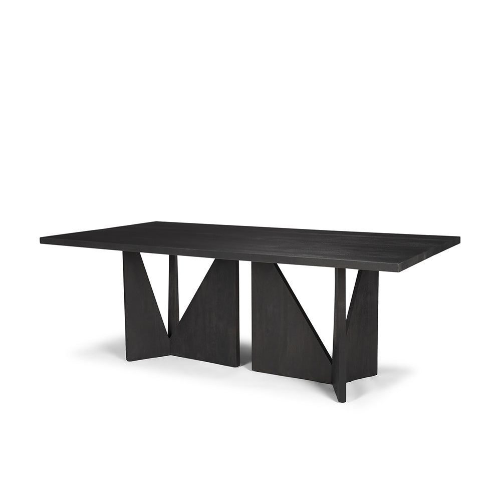 Mercana - Tarro 84" Rectangular Textured Black Wood w/ Geometrical Base Dining Table - 70897 view 1