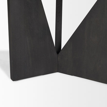 Mercana - Tarro 84" Rectangular Textured Black Wood w/ Geometrical Base Dining Table - 70897 view 7