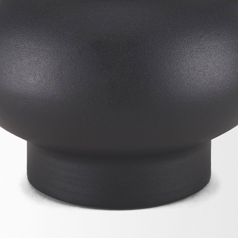 Mercana - Tasya Large Matte Black w/ Handles Metal Vase - 70944 view 7