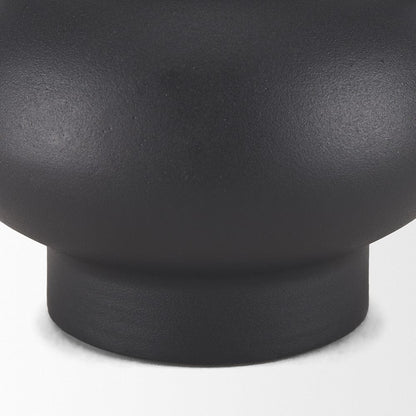 Mercana - Tasya Large Matte Black w/ Handles Metal Vase - 70944 view 7