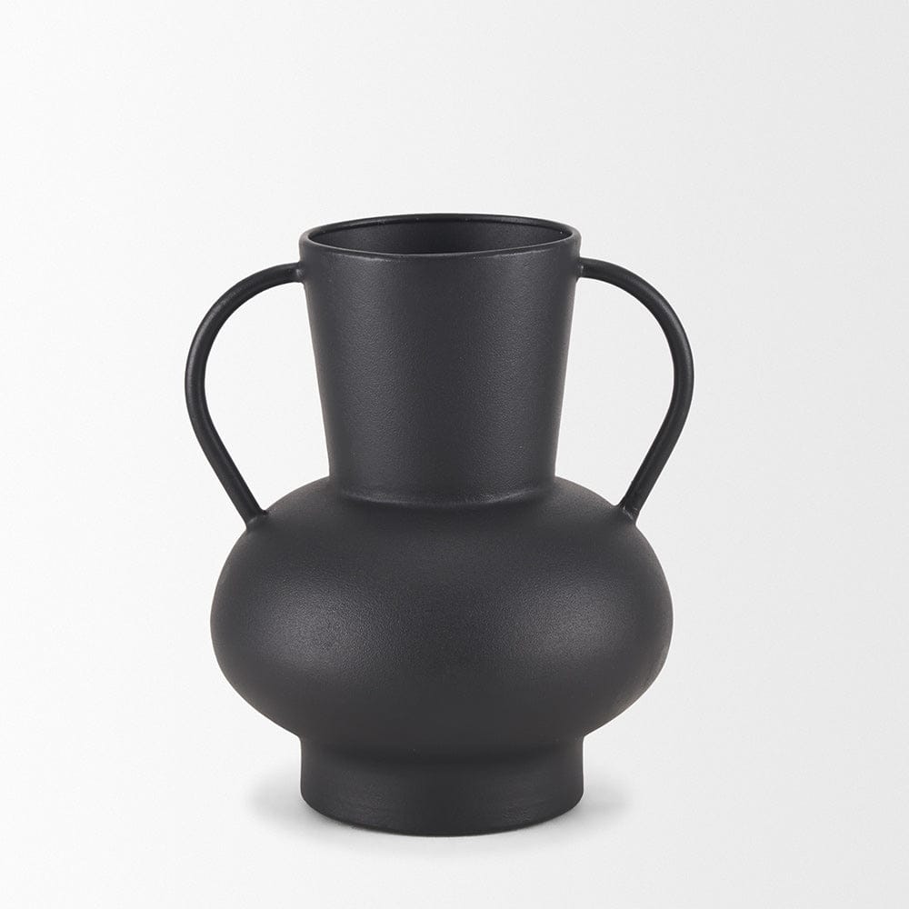 Mercana - Tasya Small Matte Black Metal Vase - 70943 view 2