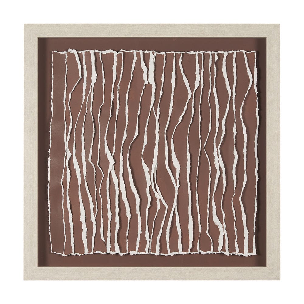 Mercana - Tattered Waves II by Studio M a handmade Original Framed 3D Textured Artwork under Glass - 15518 view 1