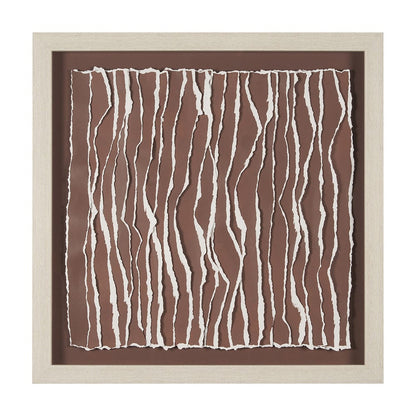 Mercana - Tattered Waves II by Studio M a handmade Original Framed 3D Textured Artwork under Glass - 15518 view 1