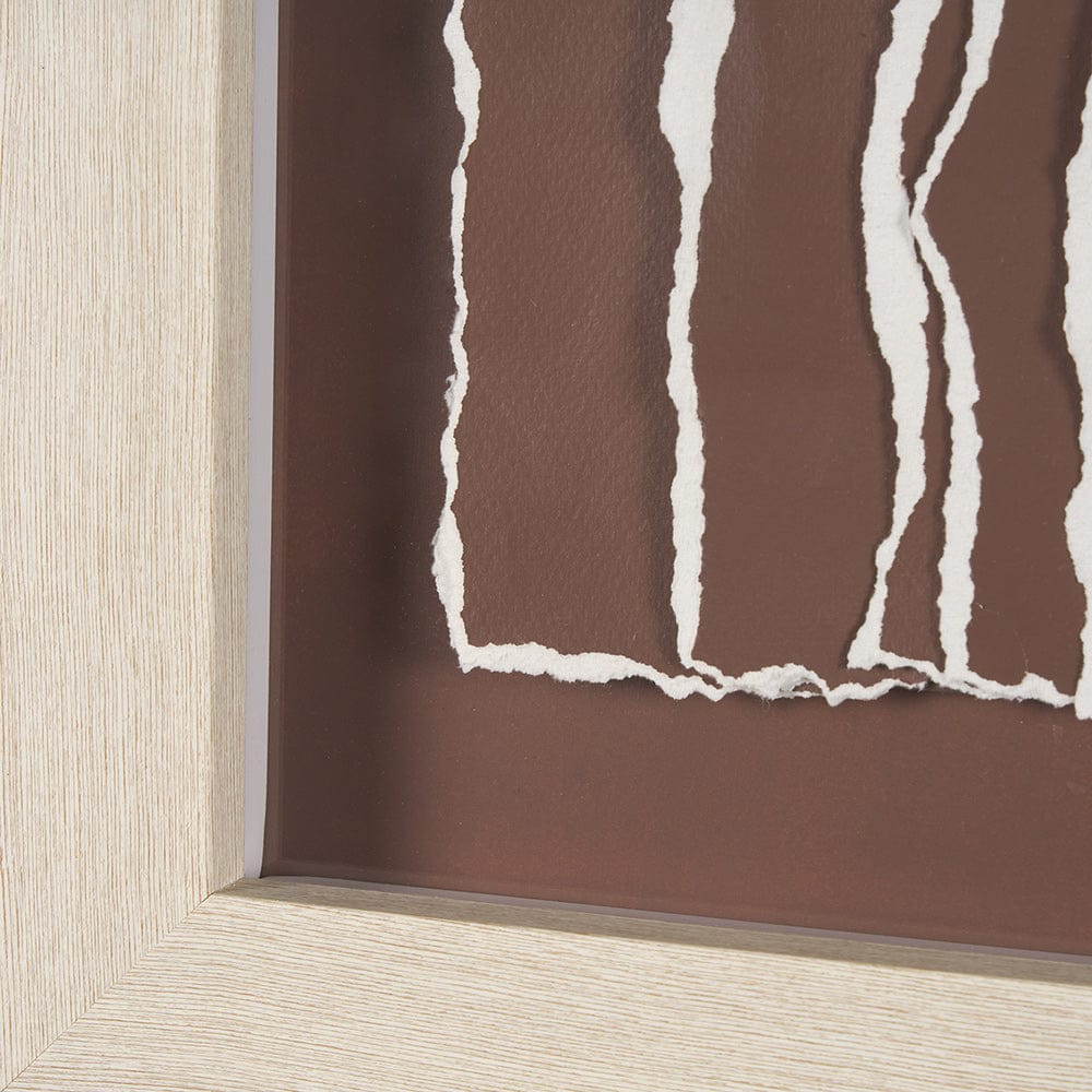 Mercana - Tattered Waves II by Studio M a handmade Original Framed 3D Textured Artwork under Glass - 15518 view 5