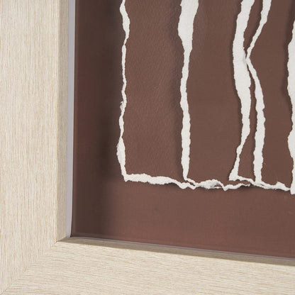 Mercana - Tattered Waves II by Studio M a handmade Original Framed 3D Textured Artwork under Glass - 15518 view 5