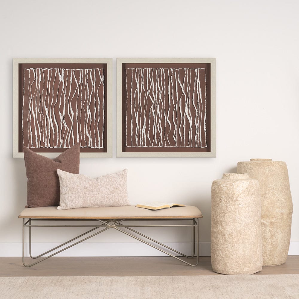 Mercana - Tattered Waves II by Studio M a handmade Original Framed 3D Textured Artwork under Glass - 15518 view 8