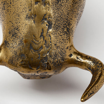 Mercana - Tauro I 9L x 4W Gold Cast Aluminum Raging Bull - 68409 view 3
