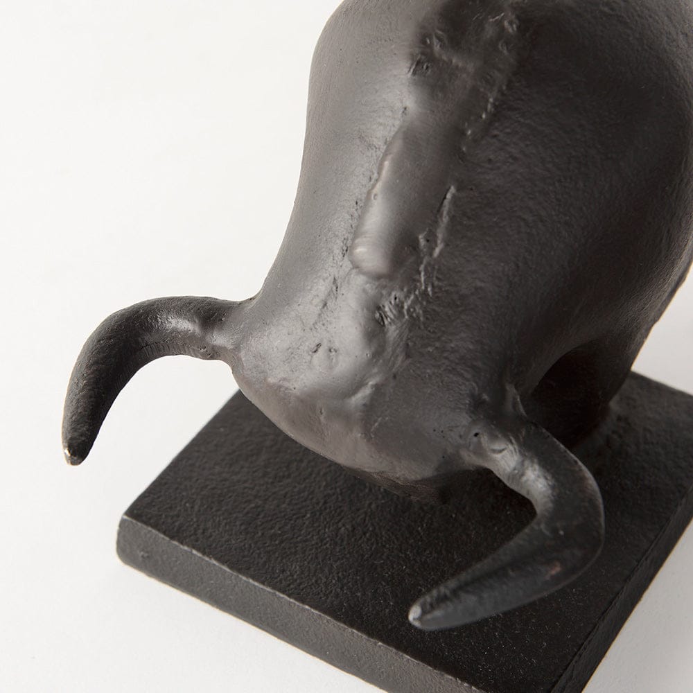 Mercana - Tauro III 10L x 5W Black Cast Aluminum Raging Bull Bookends (Set of 2) - 69065 view 7