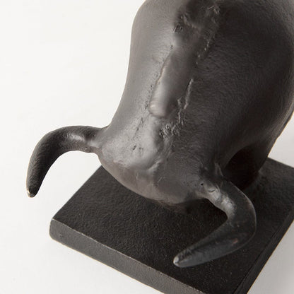 Mercana - Tauro III 10L x 5W Black Cast Aluminum Raging Bull Bookends (Set of 2) - 69065 view 7