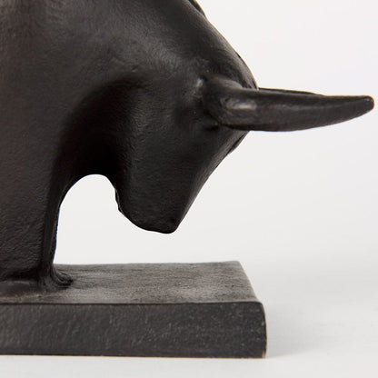 Mercana - Tauro III 10L x 5W Black Cast Aluminum Raging Bull Bookends (Set of 2) - 69065 view 8