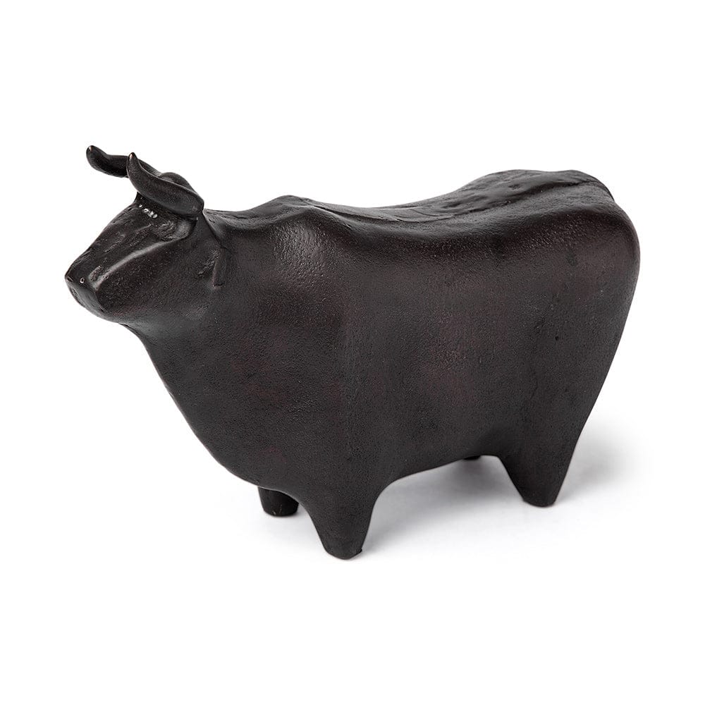 Mercana - Taurus II 9L x 4W Black Cast Aluminum Bull Decorative Object - 68406 view 1