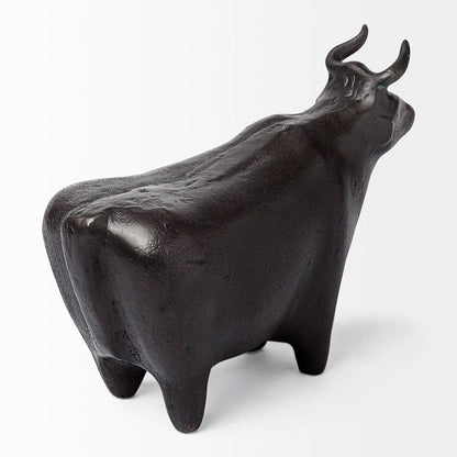 Mercana - Taurus II 9L x 4W Black Cast Aluminum Bull Decorative Object - 68406 view 2