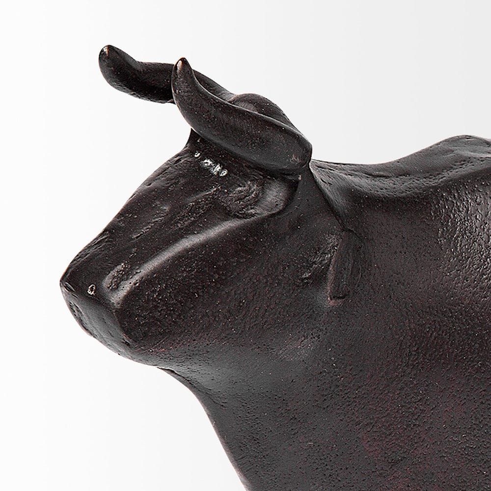 Mercana - Taurus II 9L x 4W Black Cast Aluminum Bull Decorative Object - 68406 view 6