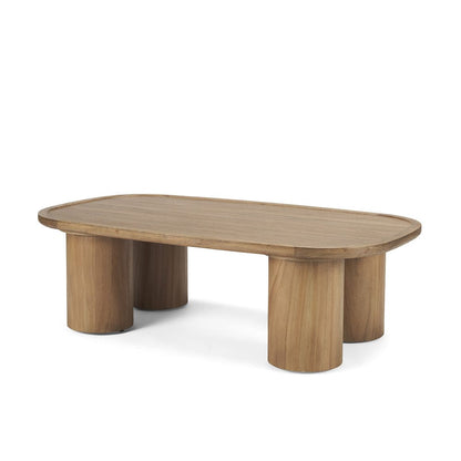 Mercana - Tavi Rectangular Natural Brown w/ Column Legs Coffee Table - 70858-AB view 1