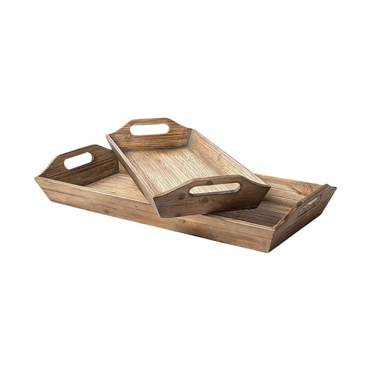 Mercana - Tawny Natural Wooden Trays (Set of 2) - 68961 view 1