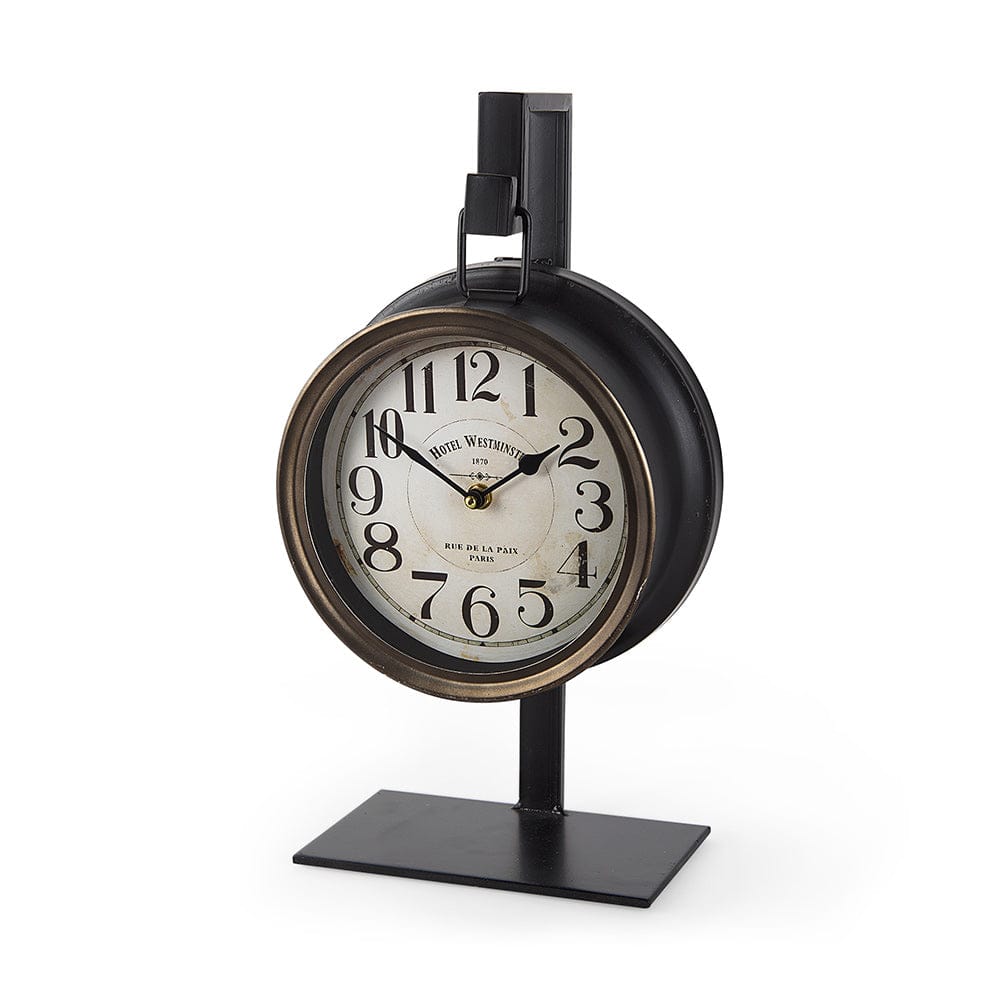 Mercana - Taxz Metallic Brown Metal Hanging Table Clock - 63025 view 1