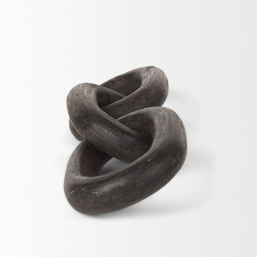 Mercana - Tayla Large Black-Brown Wood Chain Link - 70154 view 3