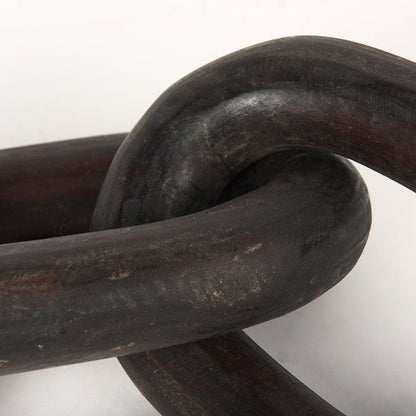 Mercana - Tayla Large Black-Brown Wood Chain Link - 70154 view 7