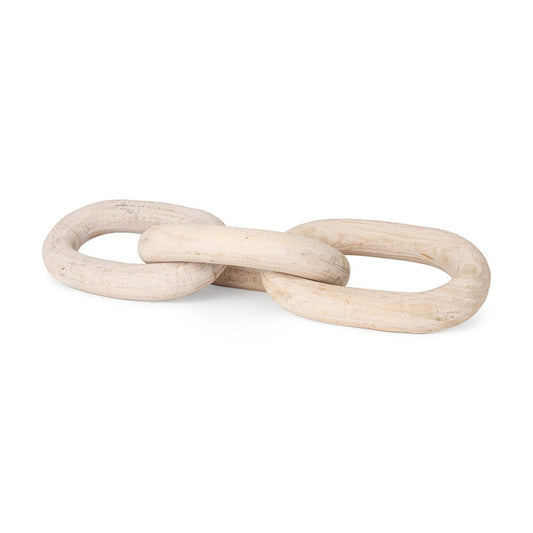 Mercana - Tayla Large Blonde Wood Chain Link - 70155_CLOSEOUT view 1