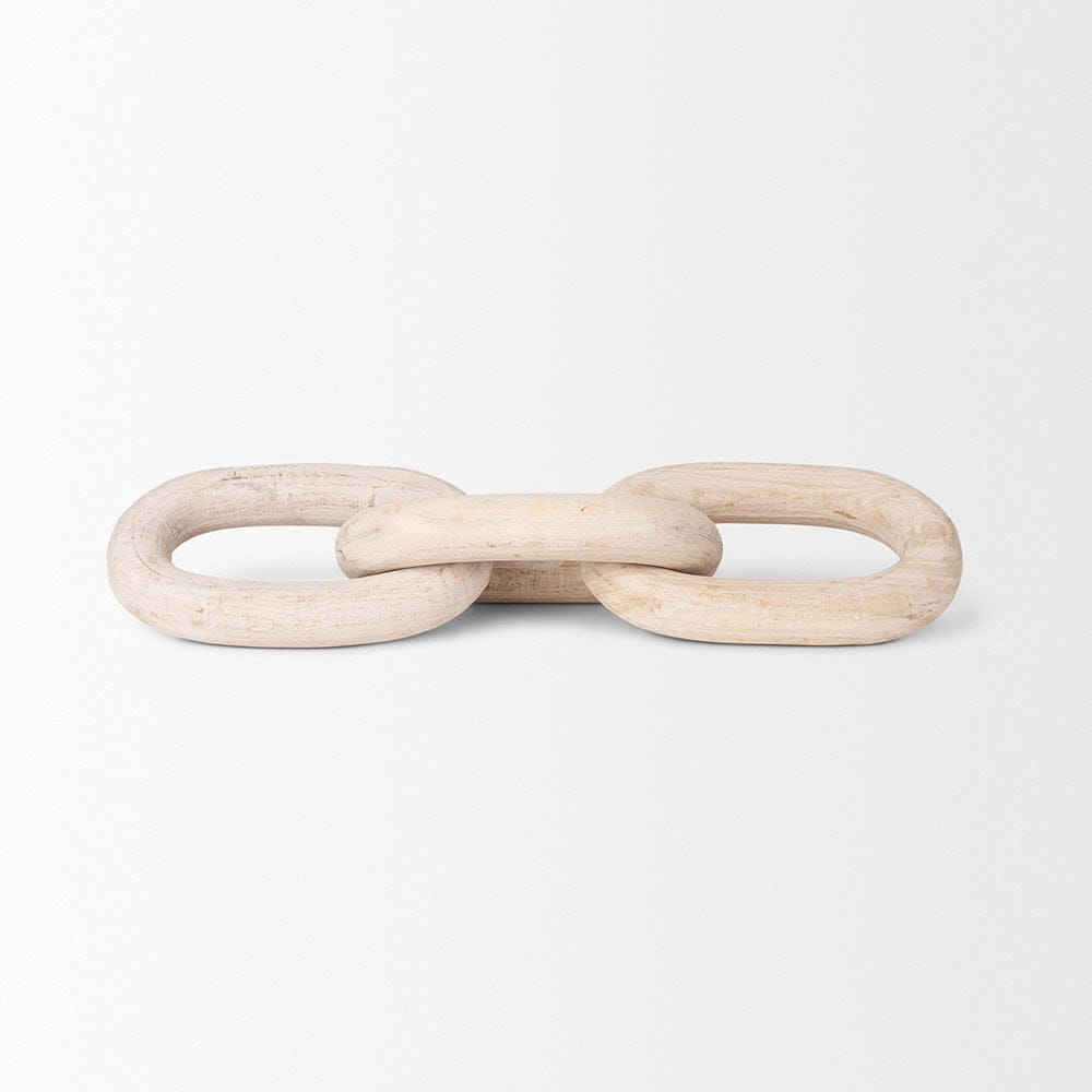 Mercana - Tayla Large Blonde Wood Chain Link - 70155_CLOSEOUT view 2
