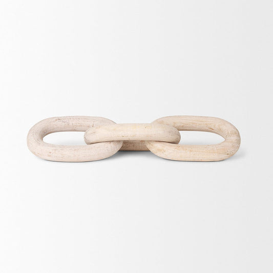 Mercana - Tayla Large Blonde Wood Chain Link - 70155_CLOSEOUT view 2