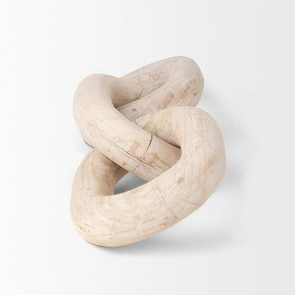 Mercana - Tayla Large Blonde Wood Chain Link - 70155_CLOSEOUT view 3