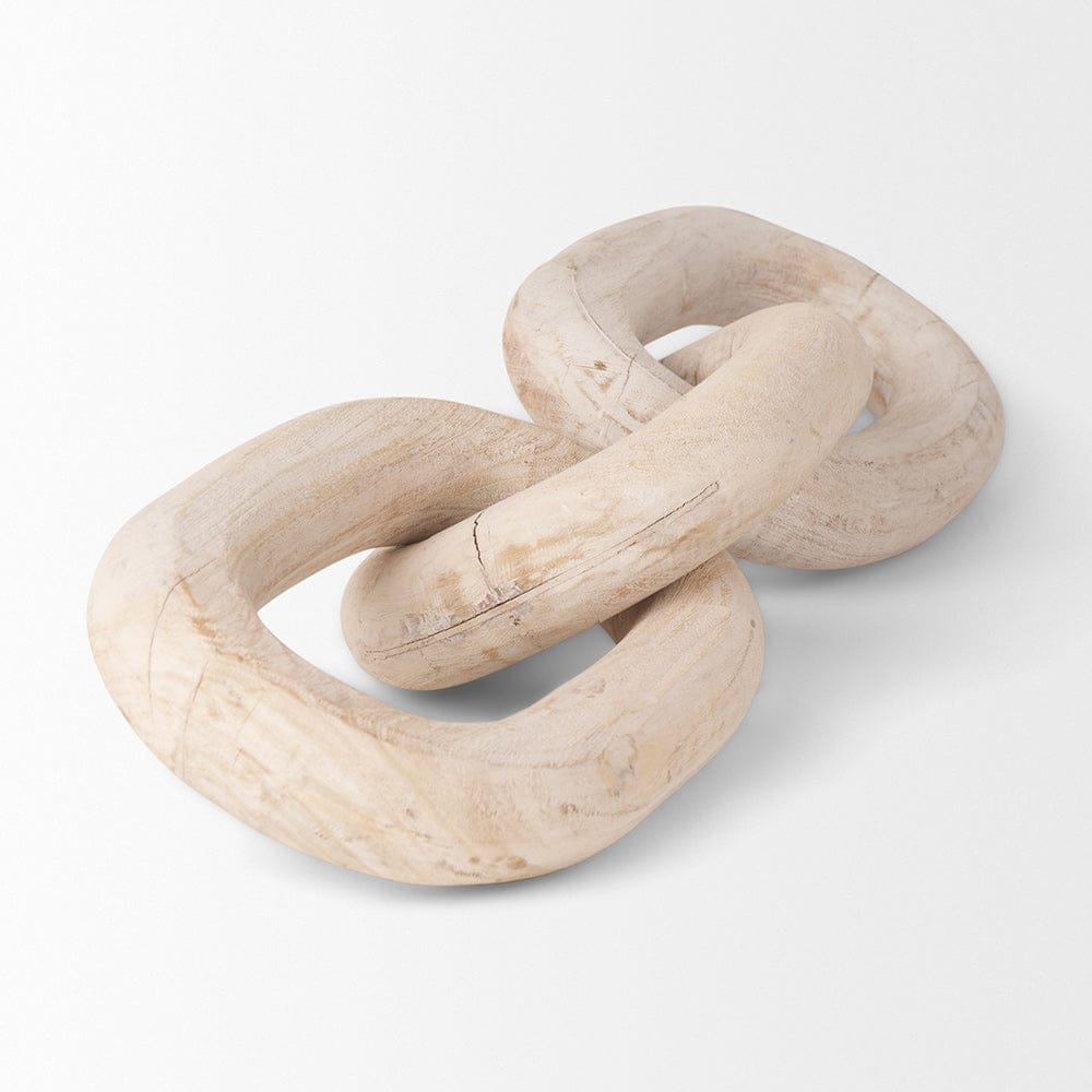 Mercana - Tayla Large Blonde Wood Chain Link - 70155_CLOSEOUT view 4