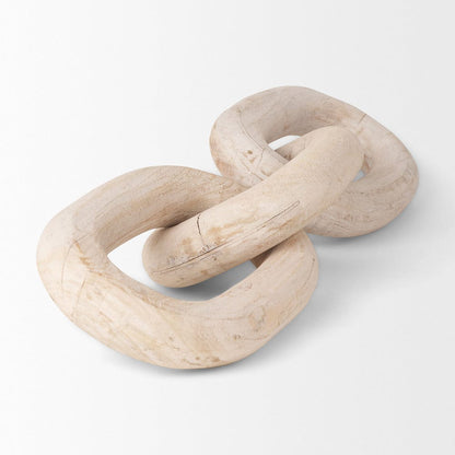 Mercana - Tayla Large Blonde Wood Chain Link - 70155_CLOSEOUT view 4