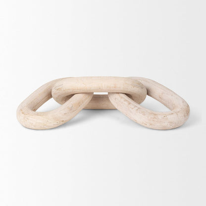 Mercana - Tayla Large Blonde Wood Chain Link - 70155_CLOSEOUT view 5
