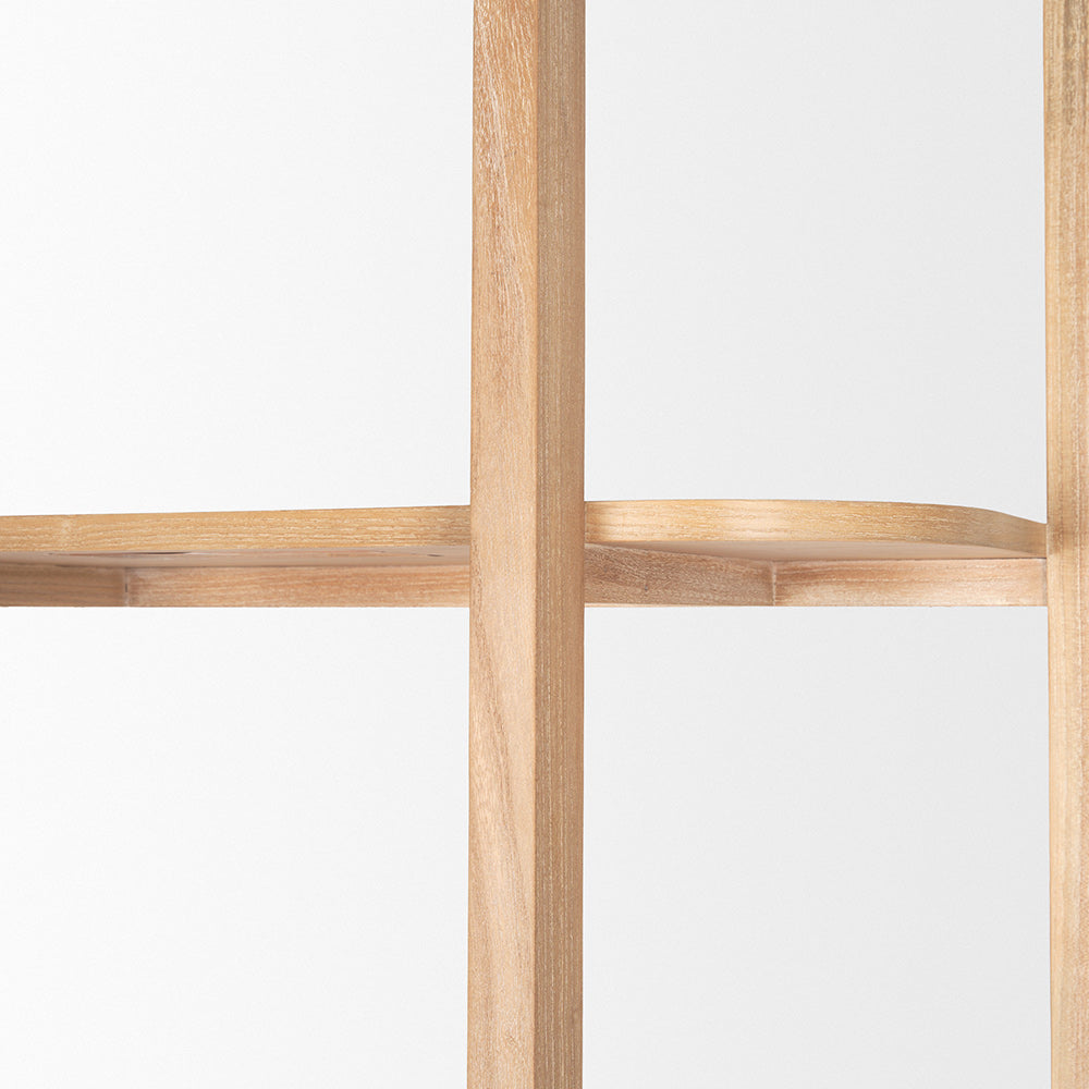 Mercana - Taylin Light Brown Solid Wood Open Bookshelf - 71003 view 7