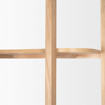 Mercana - Taylin Light Brown Solid Wood Open Bookshelf - 71003 view 7