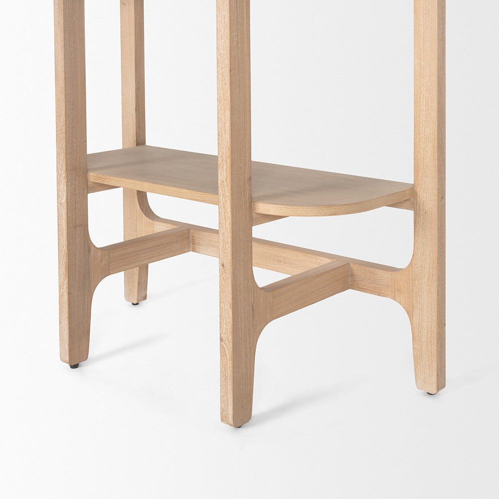 Mercana - Taylin Light Brown Solid Wood Open Bookshelf - 71003 view 9