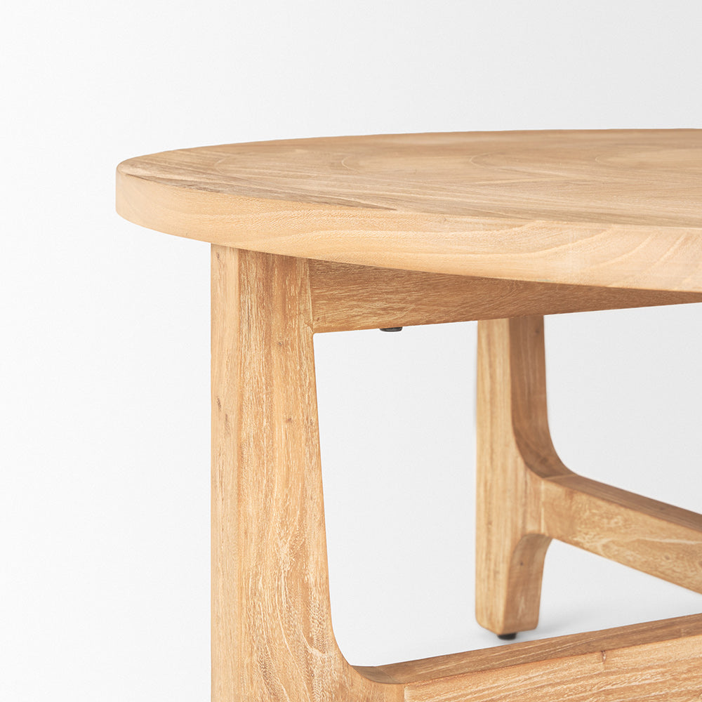 Mercana - Taylin Light Brown Wood Round Coffee Table - 70861 view 6