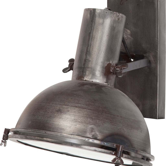 Mercana - Taza 10.3x12 Gray Metal Dome Shade Wall Sconce - 65123_CLOSEOUT view 1
