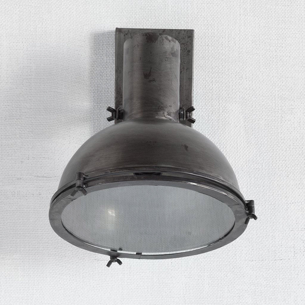Mercana - Taza 10.3x12 Gray Metal Dome Shade Wall Sconce - 65123_CLOSEOUT view 2