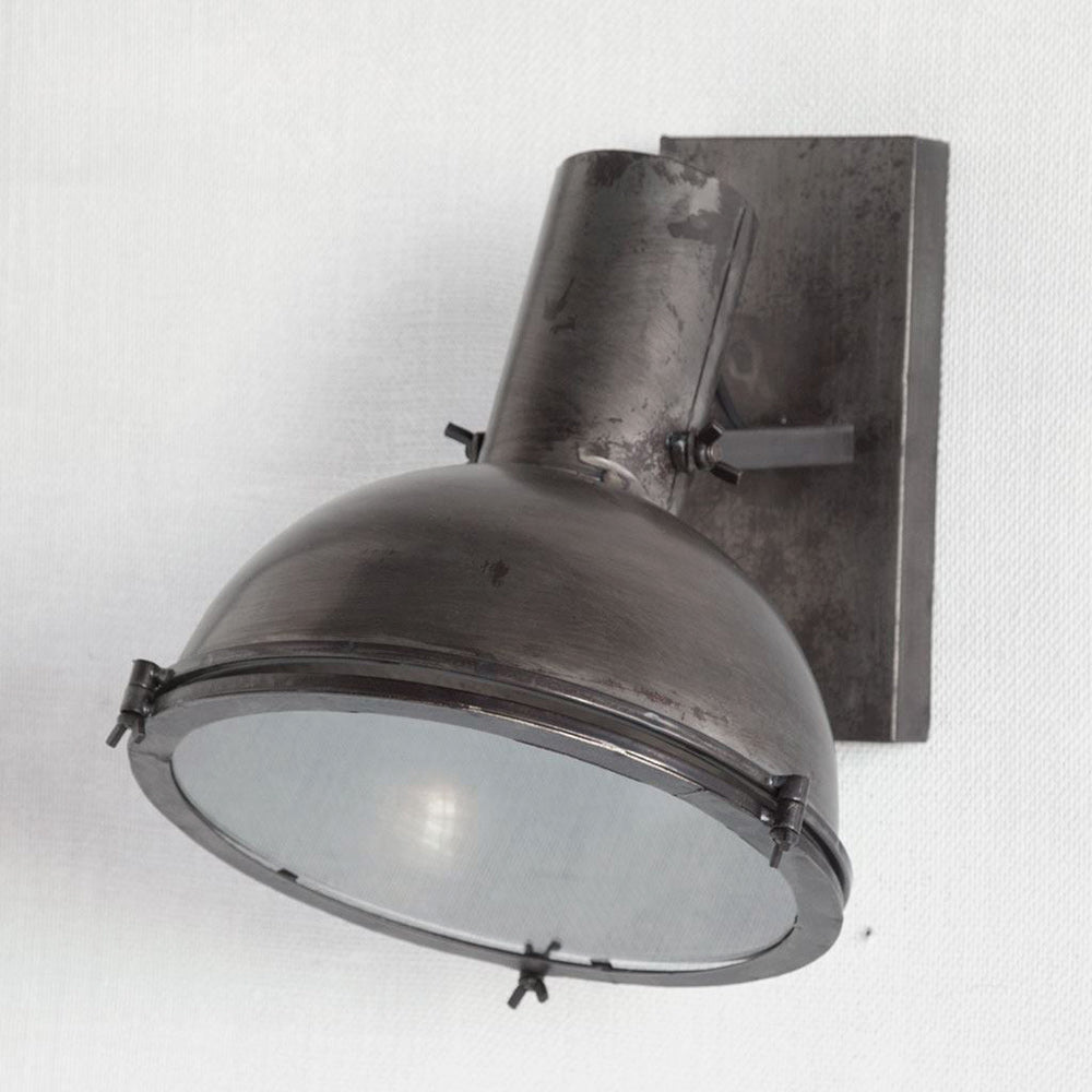 Mercana - Taza 10.3x12 Gray Metal Dome Shade Wall Sconce - 65123_CLOSEOUT view 3