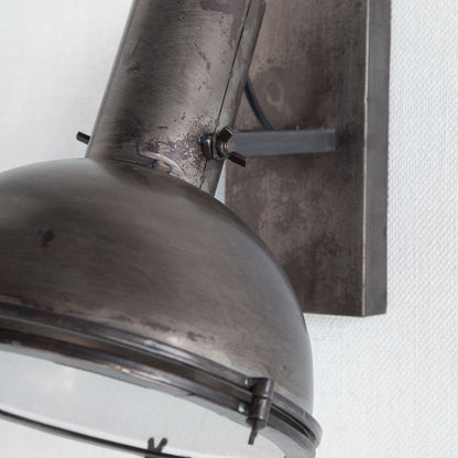 Mercana - Taza 10.3x12 Gray Metal Dome Shade Wall Sconce - 65123_CLOSEOUT view 4