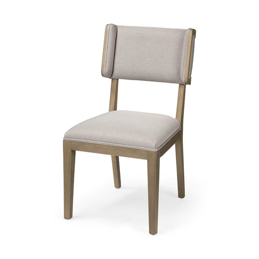 Mercana - Tenton I Grey Fabric Wrap Brown Wooden Base Dining Chair (Set of 2) - 68192 view 1