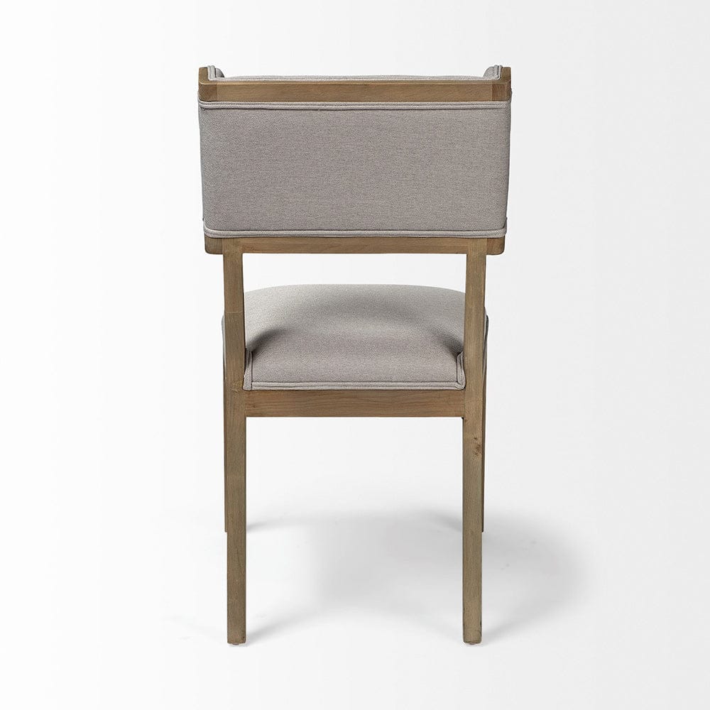 Mercana - Tenton I Grey Fabric Wrap Brown Wooden Base Dining Chair (Set of 2) - 68192 view 2