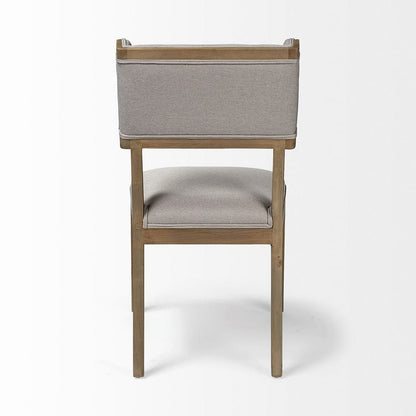 Mercana - Tenton I Grey Fabric Wrap Brown Wooden Base Dining Chair (Set of 2) - 68192 view 2