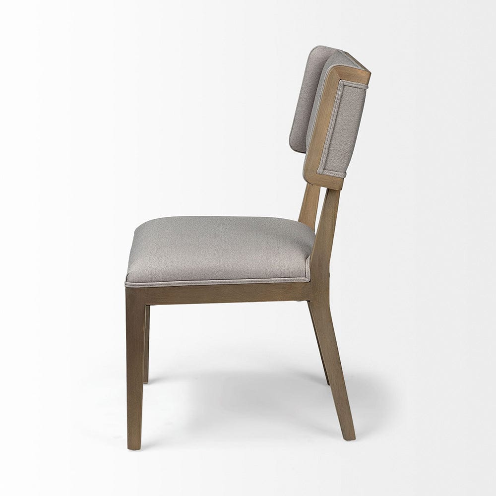 Mercana - Tenton I Grey Fabric Wrap Brown Wooden Base Dining Chair (Set of 2) - 68192 view 3