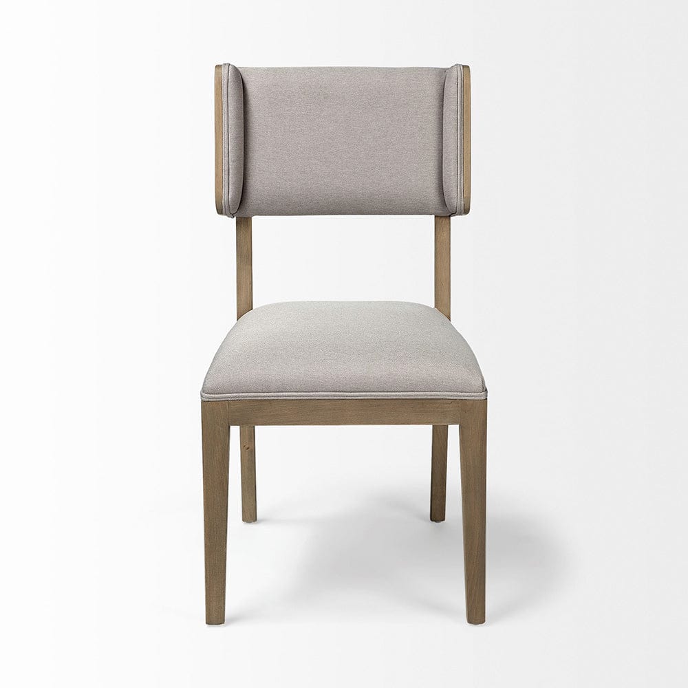 Mercana - Tenton I Grey Fabric Wrap Brown Wooden Base Dining Chair (Set of 2) - 68192 view 4