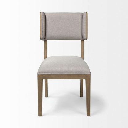 Mercana - Tenton I Grey Fabric Wrap Brown Wooden Base Dining Chair (Set of 2) - 68192 view 4