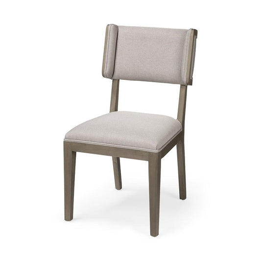 Mercana - Tenton II Grey Fabric Seat Brown Wood Frame Dining Chair (Set of 2) - 68193_CLOSEOUT view 1