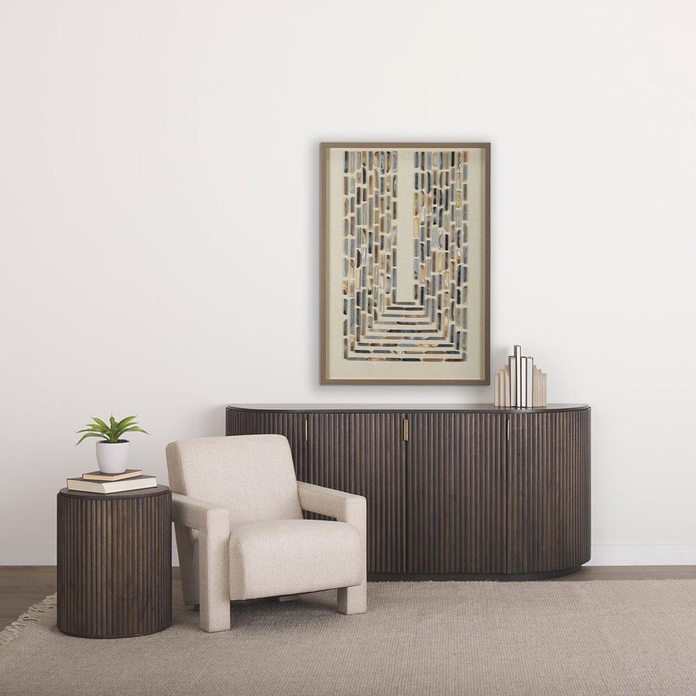Mercana - Terra 18L x 18W x 22H Dark Brown Wood Fluted Round Side Table - 69881 view 10