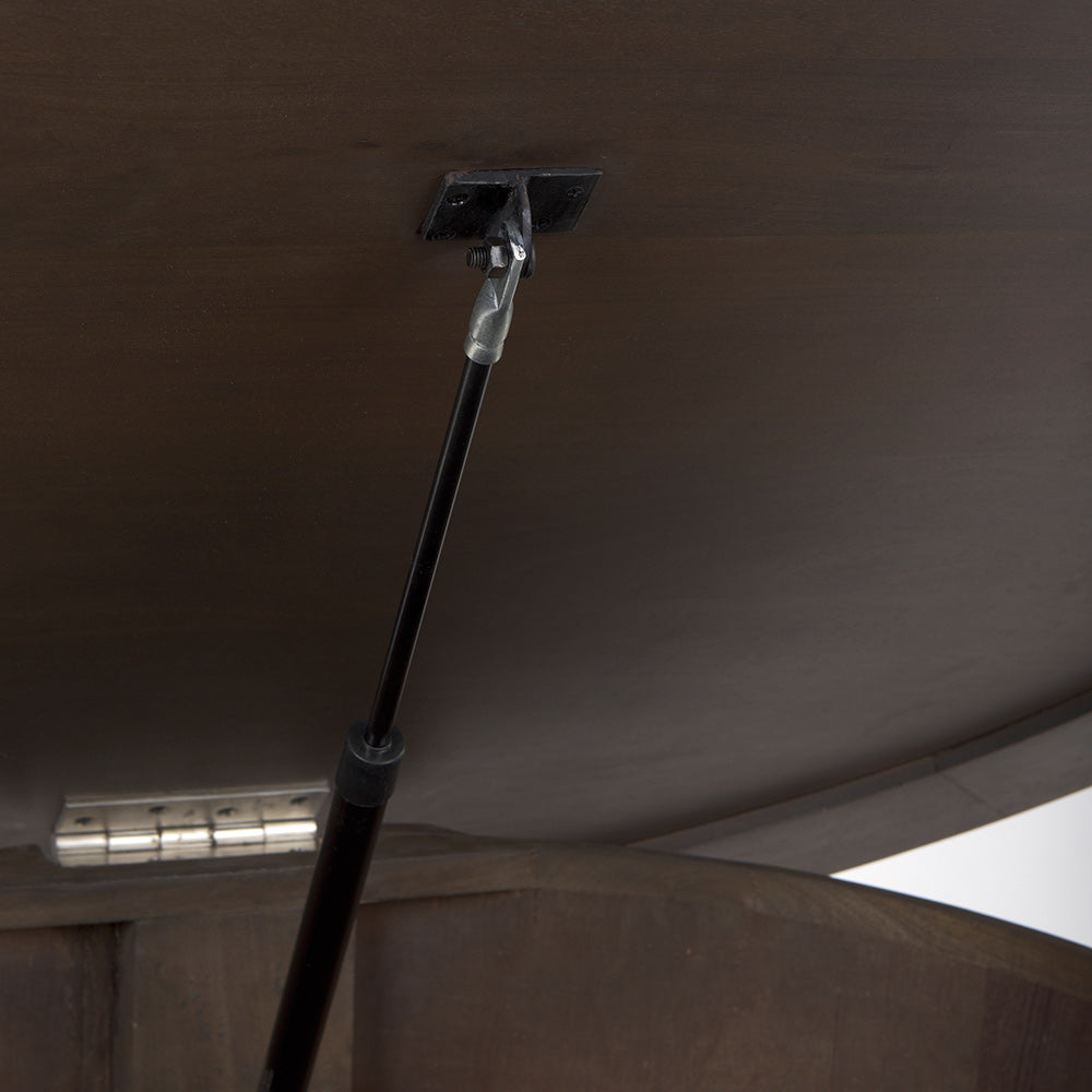 Mercana - Terra 48L x 48W x 15H Dark Brown Wood Round Fluted Coffee Table - 69877_CLOSEOUT view 7