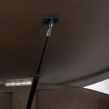 Mercana - Terra 48L x 48W x 15H Dark Brown Wood Round Fluted Coffee Table - 69877_CLOSEOUT view 7