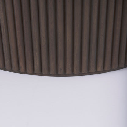 Mercana - Terra 48L x 48W x 15H Dark Brown Wood Round Fluted Coffee Table - 69877_CLOSEOUT view 8